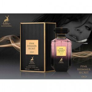 ادوپرفیوم زنانه  PINK Shimmer secret oud حجم 100 میلی(الحمبرا)