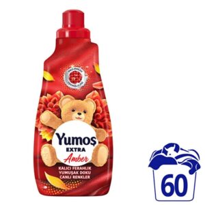نرم کننده لباس یوموش Yumoş Extra با رایحه گل عنبر حجم 1440 میلی لیتر