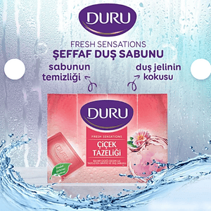 صابون 4 تایی دورو DURU مدل CICEK TAZELIGI (گل های بهاری)